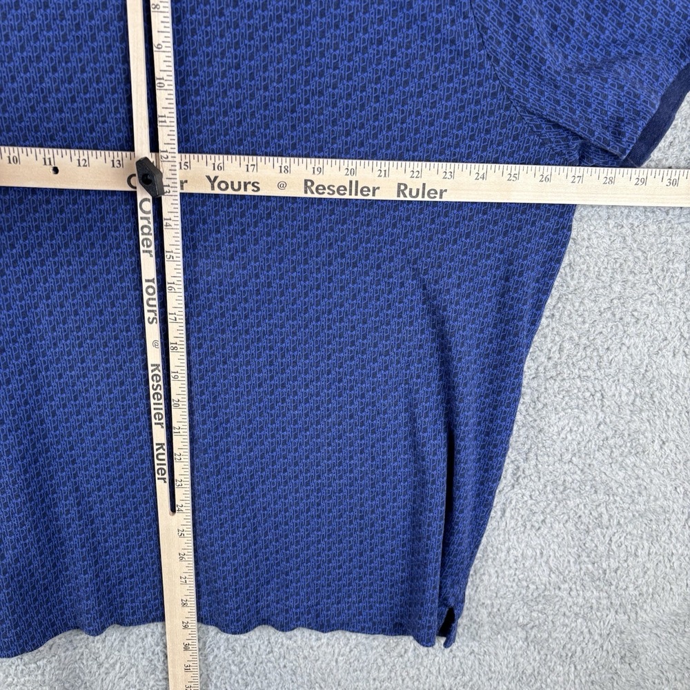 Polo Ralph Lauren Shirt Mens  2XL Navy Geometric Classic Fit Soft Cotton Golf - Picture 7 of 8